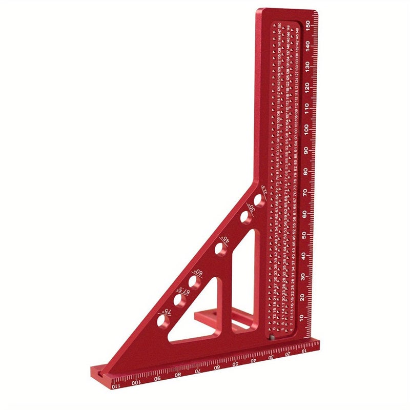 3D Measuring Ruler Woodworking Square Protractor Triangle Layout Tool 22.5 75 Degree - Image 1